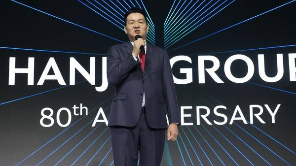 조원태 한진그룹 회장이 지난해 10월 23일 서울 용산구 그랜드하얏트서울에서 열린 '한진그룹 80주년 기념행사'에서 발언하고 있다. 사진=연합뉴스