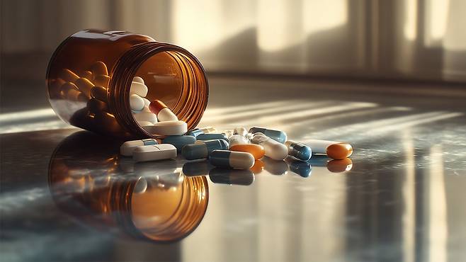 종합비타민 속의 지용성 비타민(A, D, E, K)은 음식의 지방 성분과 함께 섞여야 흡수가 잘 된다｜출처: 클립아트코리아