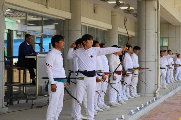 전국체전 궁도 경기모습/사진=전남도체육회
