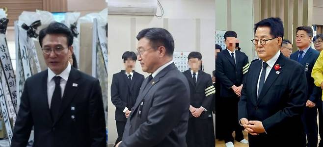 완도 냉동창고 화재로 순직한 소방관들의 빈소가 마련된 완도군 장례식장에 김민석 국무총리, 박지원 국회의원, 윤호중 행정안전부 장관 등 중앙 및 지역 주요 인사들의 무거운 발걸음이 이어지고 있다. 이준경 기자