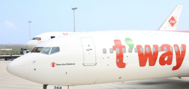 티웨이항공 항공기 기체 모습. (티웨이항공 제공)