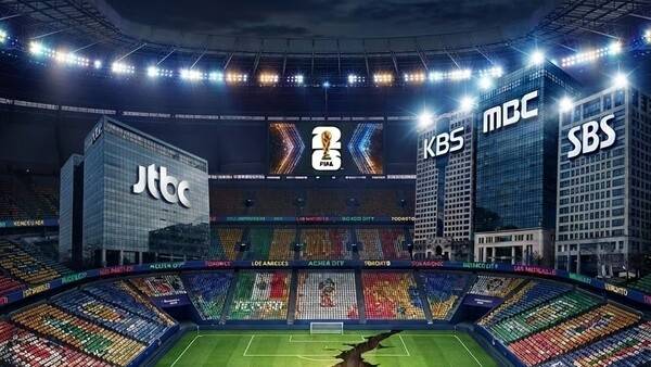 ▲생성형 AI로 만든 'JTBC와 지상파3사간 월드컵 중계권 갈등' 이미지.