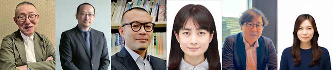 (왼쪽부터) 이즈미, 기무라, 오가타 교수, 히라바루 기자, 오독립 연구원, 최은미 선임연구위원
