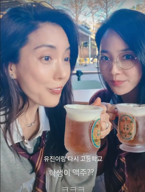 ▲ S.E.S 바다(왼쪽)와 유진. 출처| S.E.S 바다 인스타그램