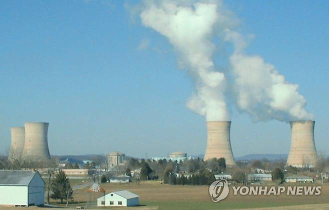 미국 펜실베이니아에 있는 스리마일 원자력발전소 [교도=연합뉴스 자료사진]