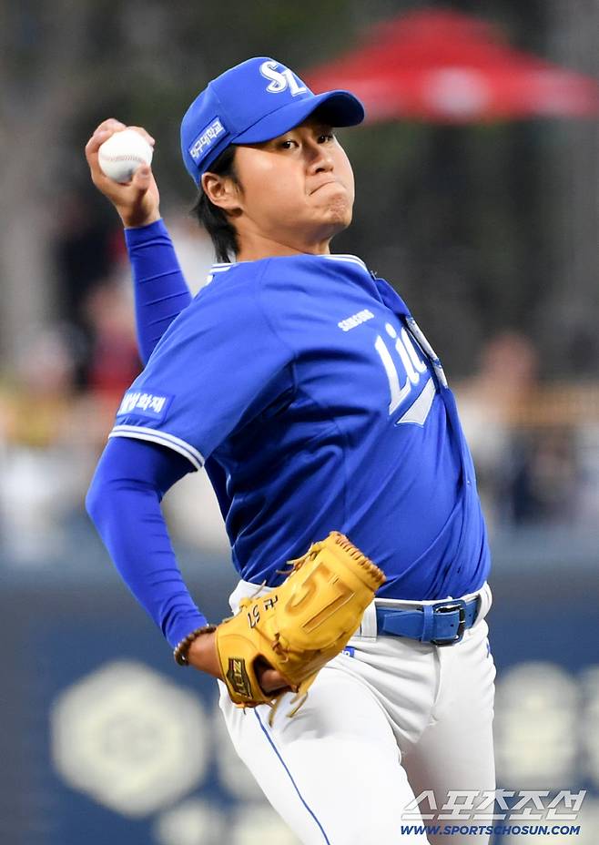 8일 광주 기아챔피언스필드에서 열린 KIA와 삼성의 경기. 삼성 이승현이 역투하고 있다. 광주=박재만 기자 pjm@sportschosun.com/2026.04.08/