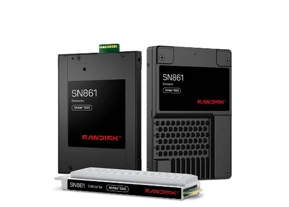 샌디스크의 SN861 NVMe SSD.