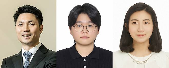 (왼쪽부터) 연세대 화공생명공학과 김대우 교수, 강준혁 박사 후 연구원(제1저자), 이화용 석사 졸업생(제1저자)