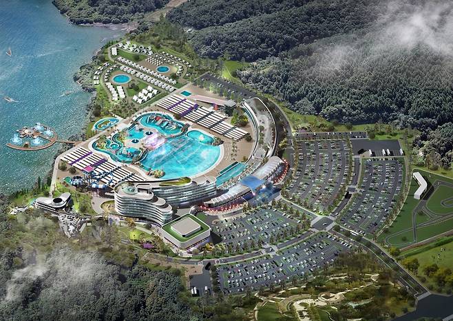 충북 청주시 오창읍에 들어설 예정인 청주 아마존 아쿠아파크 조감도. 청주시 제공.