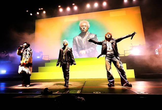 Big Bang performs at the Coachella Valley Music And Arts Festival on Sunday in Indio, California. (Getty Images for Coachella)