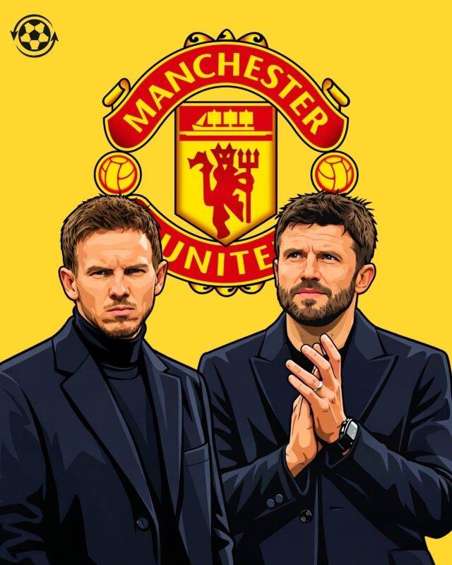 율리안 나겔스만 감독과 마이클 캐릭 감독/Transfer News Live