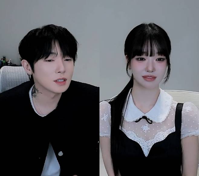 ▲ BJ케이(왼쪽)과 과즙세연. 출처|케이 라이브 방송 캡처
