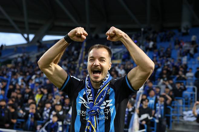 인천 무고사. 사진=한국프로축구연맹