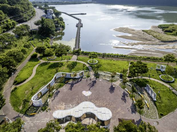 수변생태공원 전경.   <칠곡군 제공>