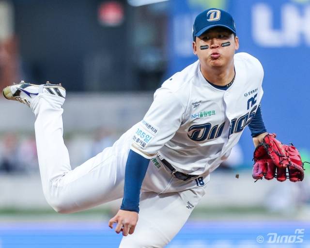 NC 다이노스 선발 신민혁이 15일 창원NC파크에서 열린 KT와의 홈 경기서 공을 던지고 있다./NC 다이노스/