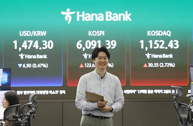 코스피 종가 6000선 복귀&nbsp; 코스피가 15일 지난 2월 27일 이후 32거래일 만에 6000대에 재진입했다. /사진=연합뉴스