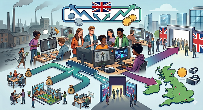 영국이 게임 성장 패키지를 가동한다 발표했다(출처=AI 생성).
