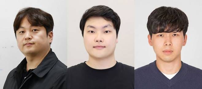 연구진, (좌측부터) 정임두 교수, 공병훈 연구원, 김도현 연구원. UNIST 제공