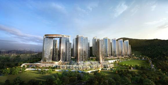 과거 DL이앤씨가 우동1구역에 제안한 재건축사업 투시도 [사진=DL이앤씨]