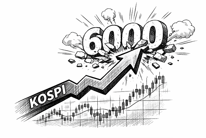 [메인타임스] 코스피 6000 재돌파, 종전 기대감이 변수 | 시한책방