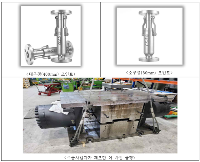연결부품(조인트) 형상과 이 사건 금형. 공정거래위원회 제공