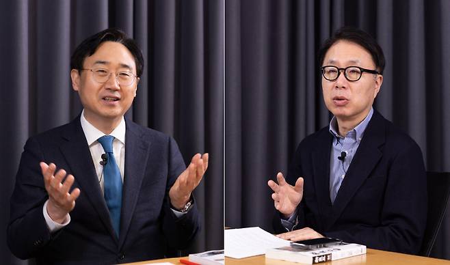 신범철 세종연구소 수석연구위원, 박원곤 이화여대 북한학과 교수. 홍태식 객원기자