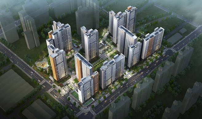 '경산 아이파크' 단지 내 상가 투시도