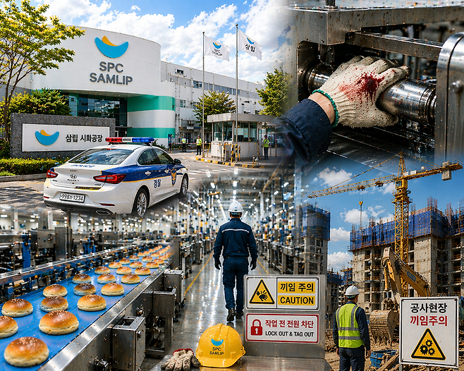 삼립 시화공장에서 발생한 끼임 사고를 계기로 제조업과 건설현장 전반의 산업재해 위험이 다시 부각되고 있다./ChatGPT
