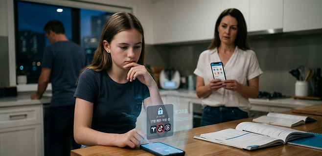 전 세계 소셜 미디어 산업은 연간 매출 약 1,500조 원에 달하는 거대 시장으로 성장했다. 하지만 이 막대한 부의 이면에는 청소년들의 희생이 있다는 지적이 끊이지않고 있다. (사진=생성형 AI)