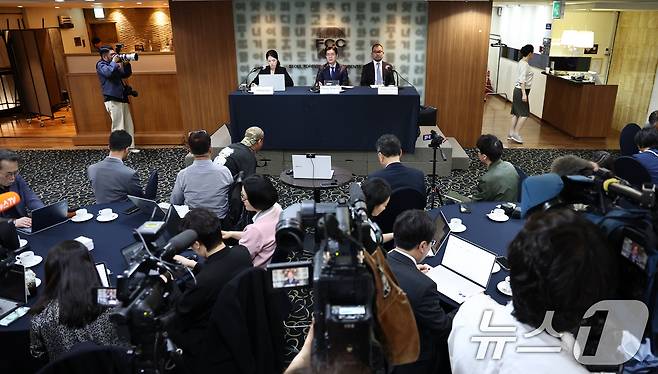 정원오 더불어민주당 서울시장 후보가 16일 오후 서울 중구 프레스센터에서 열린 서울외신기자클럽 초청간담회에서 모두발언을 하고 있다. 2026.4.16 ⓒ 뉴스1 최지환 기자