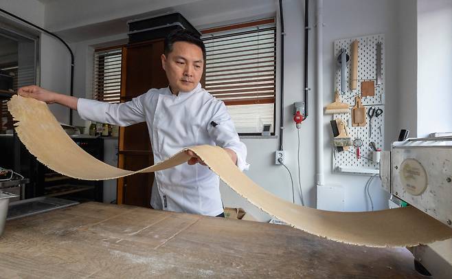 7일 서울 마포구 서교난면방에서 만난 김낙영 셰프./김지호 기자