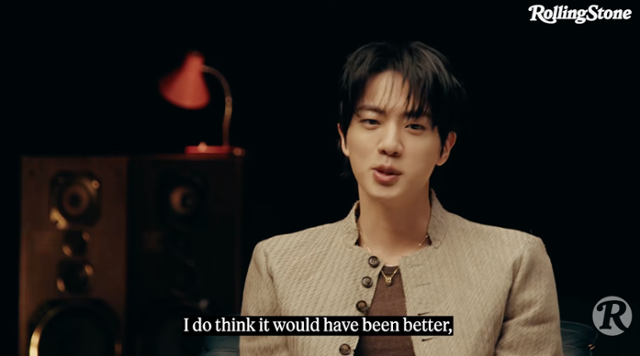 그룹 방탄소년단 진이 정규 5집 '아리랑' 크레딧에서 자신의 이름만 제외된 이유를 직접 밝혔다. 롤링스톤 유튜브 채널 캡처