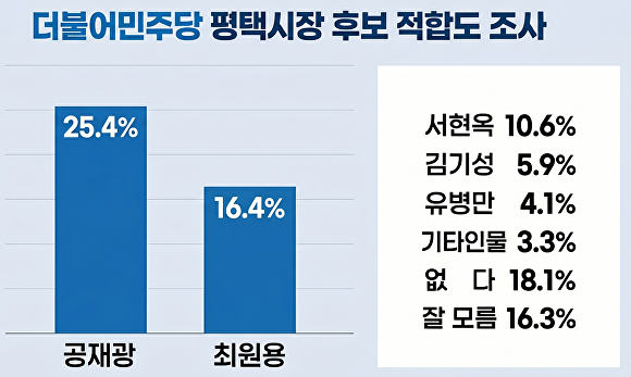 더불어민주당 평택시장 후보 적합도 조사. [사진=구글 제미나이(Google Gemini) 생성 이미지]