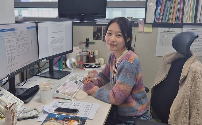 4월3일 서울 마포구 상암동 YTN 사옥 6층 전국언론노동조합 YTN지부 사무실에서 만난 나연수 기자는 “노조 일 시작하고 하루가 어떻게 가는지 모르게 지나간다”고 했다. 나 기자는 YTN지부 공정방송추진위원장을 맡고 있다. /김성후 선임기자