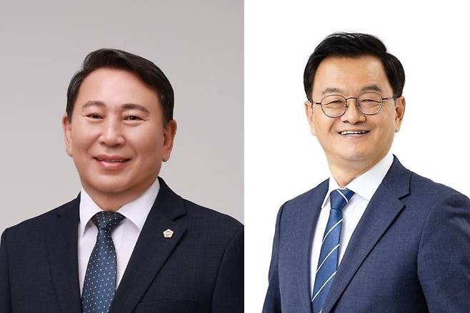 (왼쪽부터)명재성, 민경선 예비후보. 선거관리위원회 제공