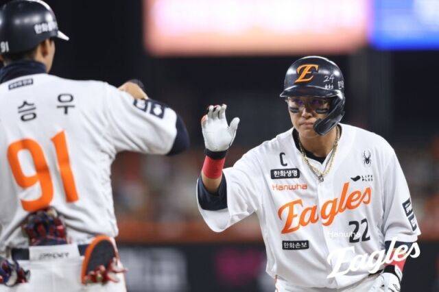 채은성이 통산 1600안타를 기록했다./한화 이글스