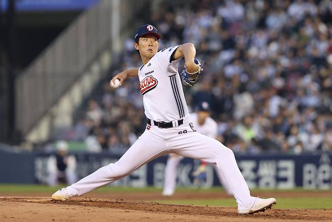 [서울=뉴시스] 프로야구 두산 베어스의 최민석. (사진 = 두산 베어스 제공) *재판매 및 DB 금지