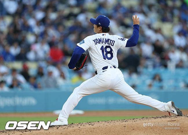 [사진] LA 다저스 야마모토 요시노부 ⓒGettyimages(무단전재 및 재배포 금지)