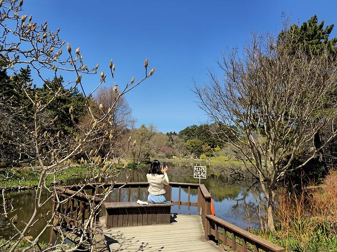 밀러가든 큰 연못 포토존.