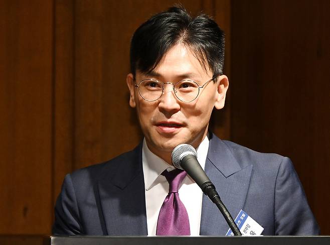 남상욱 딜로이트안진 ONE M&A 본부장이 16일 서울 중구 신라호텔에서 열린 제15회 서경 인베스트 포럼에서 ‘2026년 인수합병(M&A) 시장 전망’을 주제로 발표하고 있다. 오승현 기자