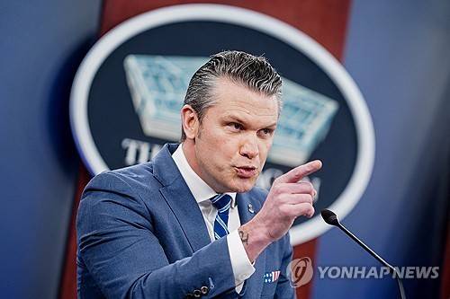 피트 헤그세스 미국 국방부 장관 [로이터=연합뉴스. 재판매 및 DB 금지]