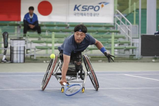 임호원이 서울 코리아오픈에서 플레이하고 있다. 테니스코리아 제공