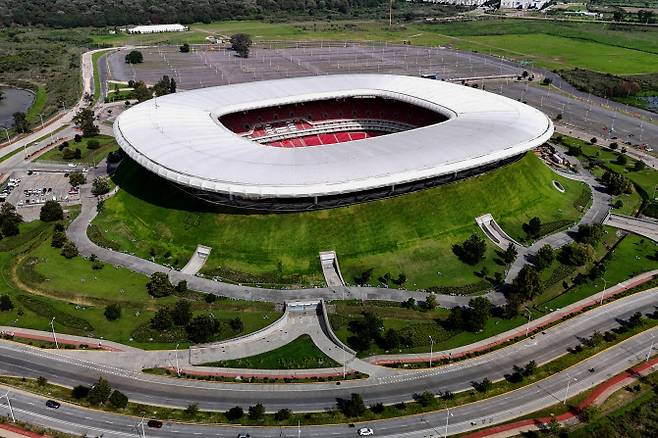 홍명보호의 2026 북중미 월드컵 조별리그 1, 2차전이 열리는 멕시코 과달라하라의 아크론 스타디움. 사진=AFPBB NEWS