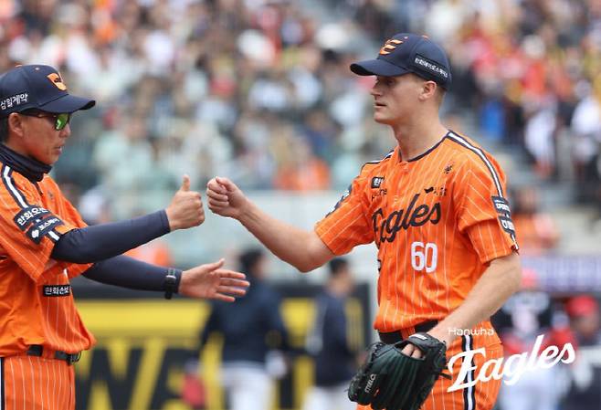 잭 쿠싱. 사진제공=한화 이글스