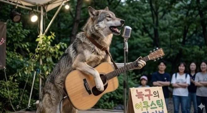 이달 8일 대전 동물원 오월드에서 탈출한 늑대 ‘늑구’가 탈출 9일 만인 17일 생포되자 이른바 ‘늑구 밈(meme·온라인 유행 콘텐츠)’이 온라인에서 확산했다. 밈 제작자들은 늑구의 탈출 과정, 향후 모습 등을 상상해 인공지능(AI) 이미지로 나타냈다. 온라인 커뮤니티 갈무리