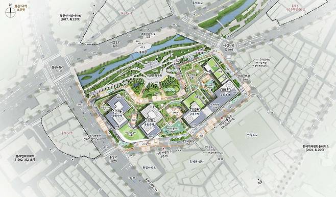 홍제역 역세권 활성화사업 배치도. [서울시 제공]