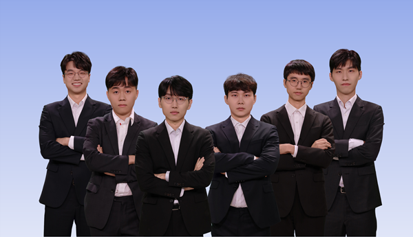 (왼쪽부터) 안성준, 신민준, 신진서, 박정환, 변상일, 김명훈 9단 / 사진=한국기원 제공