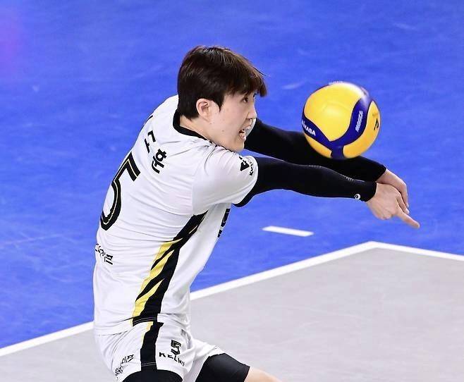 KB손해보험에서 뛴 FA 리베로 김도훈 [한국배구연맹 제공. 재판매 및 DB 금지]