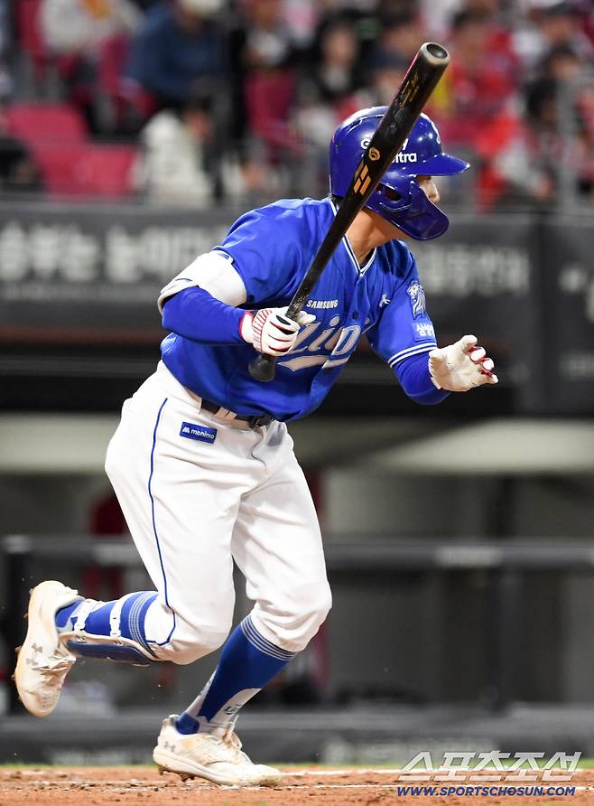 8일 광주 기아챔피언스필드에서 열린 KIA와 삼성의 경기. 삼성 김지찬이 타격을 하고 있다. 광주=박재만 기자 pjm@sportschosun.com/2026.04.08/