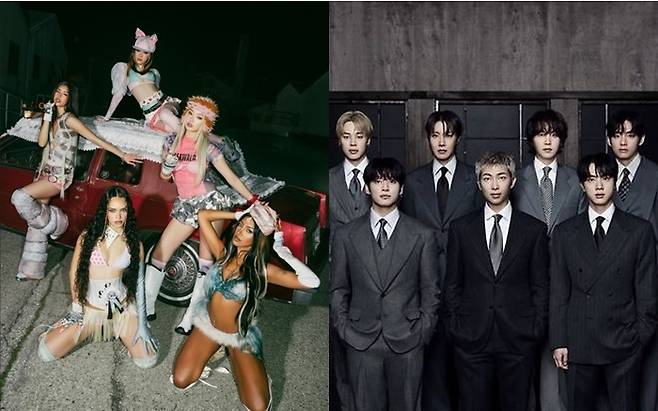 캣츠아이, BTS. 사진|하이브와 게펜 레코드, 빅히트뮤직